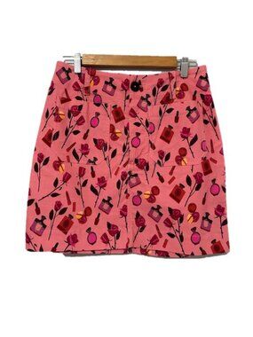 Antropologie Anisa Maeve Colette Mini Skirt w/ Roses & Makeup Romantic Feminine